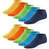 Mat and Vic's Mat & Vic's Calzini uomo corti - OEKO-TEX 100, 10 paia, Trend Colors, S