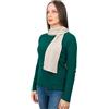 DALLE PIANE CASHMERE Mini Sciarpa Donna 100% Cashmere - Beige