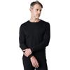 LAPASA Maglia Termica 100% Lana Merino Uomo Canottiera Tecnica Trekking Sport Hiking Strato Base Nero Melange (Calore Medio) XX-Large