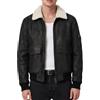 BARONE Giacca invernale in pelle e alcantara, giubbotto invernale uomo aviatore style shearling, bomber in pelle MADE IN ITALY