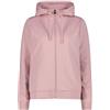 CMP Felpa con Cappuccio Donna in Cotton Light Fleece, Giacca Sweat Elasticizzata e Morbida, Zip Frontale, Tasche Pratiche, Ideale per Tempo Libero, Viaggi e Uso Quotidiano taglia S