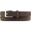 BELTINGER Cintura in pelle scamosciata 2,5 cm | Cintura in pelle scamosciata per uomo e donna 25 mm | Cintura in pelle scamosciata con fibbia rotonda, 100 cm (Gesamtlänge 115 cm)
