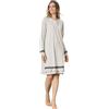 SNELLY Camicia da Notte Serafino Autunno Inverno Donna Caldo Cotone Interlock, CL510