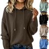 Generic Maglioni da donna in cashmere con cappuccio a maniche lunghe leggero e morbido pullover lavorato a maglia maglione autunno vestiti top