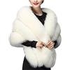 Generic Moda Donna Elegante Sposa Sposa Faux Peluche Lungo Scialle Stola Wrap Sciarpe Tenere Caldo Abbigliamento Accessori Sciarpa Tartan Scialle