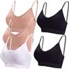 BQTQ 5 Pezzi Reggiseno a Canotta V Collo Bralette Senza Ferretto per Donna, 5 Colori