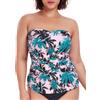Ocean Blues Tankini da donna senza spalline, con controllo della pancia, solo top
