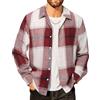 COOFANDY Camicia termica invernale in flanella da uomo, a quadretti, da falegname, rosso e bianco, 3XL