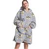 JOJJJOJ Oversize Felpa con Cappuccio Coperta con Tasca Gigante Comoda Sherpa Fleece Coperta con Cappuccio Calda Felpa Accappatoio per Donne Uomini Adolescenti Regalo