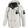 Vhersily Giacca da Montagna Calda Invernale Giaccone Neve Cappotto Snowboard in Pile Giubbotto Sci con Cappuccio Impermeabile Invernali Antivento Giacce Parka Jacket Per Escursionismo, Trekking