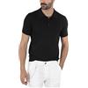 Giosal Polo Uomo T-Shirt Maglia Filo Manica Corta Colletto Bottoni Tinta Unita Casual Vari Colori