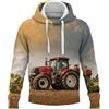 lFTEGUFKXS Maglione con cappuccio da uomo con stampa di trattore - Felpa con cappuccio e tasca con stampa, pullover con cappuccio, S6., 5XL