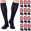 calze college 12 paia Calze Lunghe Uomo Cotone Filo di Scozia Elasticizzato, Calze Uomo Lunghe Eleganti per Lavoro D'Ufficio, Calzini in Tessuto Fresco e Traspirante, Manifattura Made in Italy
