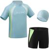 KAKU NANU Costume da Bagno Ragazzo Bambino Costumi Mare Maglietta Anti UV Pantaloncini Cuffia Piscina 3 4 5 Anni