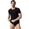 OLTREMARE, 4 Maglietta Manica Corta Uomo Collo a Giro in Caldo Cotone Elasticizzato, Assortito L