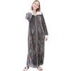 Verve Jelly Pigiama a Maniche Lunghe in Pile Accogliente da Donna, Comodo Abito da Notte da Donna a Maniche Lunghe per la Mamma, Grigio, S