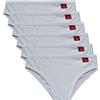 Liabel Slip a Vita Bassa Cotone bielastico Art. 423, 6 Pezzi Bianco 4 (M)