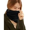 Prettystern scaldacollo tubolare sciarpa ad anello donna di 100% Cachemire Lana sciarpa tubolare collo di Cashmere nero