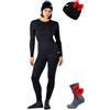Merino.tech Completo Lana Donna Merinos + Calzini Leggero, Medio, Pesante | Set intimo termico e funzionale leggero/medio/pesante, per sci, trekking e outdoor, traspirante