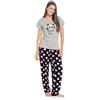 A2Z Pigiama da donna 100% cotone a maniche corte con graziosi stampe animali e floreali, morbido jersey con pantaloni AOP, design con panda, bradipo, zebra, cuori e sogni, taglie 8-22, pigiama da