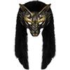 Generico Maschera veneziana da uomo, realistica, lupo mannaro, animale, maschera per gli occhi, maschera elegante, in lattice espanso, per Halloween, per feste e cosplay