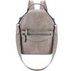 RAVUO Zaino Donna in Pelle PU, Piccolo Mini Zaino Elegante Casual per Ragazze, Borsa Tracolla per Lavoro, Viaggio, Università - Grigio