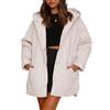 Vagbalena Piumino Casual Invernale da Donna Casual Trapuntato con Cappuccio Trapuntato a Rombi Piumino Casual con Cappuccio Oversize con Bottoni