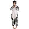Generico Kraja Pigiama Kigurumi Tuta Costume Animale per Carnevale, Halloween, Festa, Cosplay Monopezzo in Flanella, Morbido e Comodo (Zebra, L Large Altezza 169cm - 178cm L)
