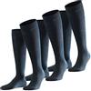 FALKE Calze da uomo Family confezione da 3 pezzi, taglia 39-42; colore: blu scuro (6370), navy scuro, 39-42
