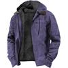 ofeirhz Lumberjack Giacca da camionista da uomo Cappotto invernale in caldo cotone Cargo Giacche con multitasche Overshirt Mens Escursioni Giacca Outdoor Pesante Vestibilità Rilassata Giacca con