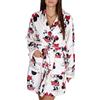 sarcia.eu Hello Kitty Bianco, accappatoio DONNA con cintura, CALDO vestaglia con tasche, morbido camice da notte
