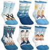 hometrixx 6 Paia Calzini Bambino Bambino Calzettoni Colorati Animali Divertenti Vela Calze in Cotone Traspirante per Bambini Calzini 5-8 Anni