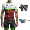 HECLOK Completo Ciclismo Uomo - Maglia Manica Corta + Pantaloncini con Fondello - Abbigliamento Bici Strada e MTB - Tessuto Traspirante e Anti-Sudore - 4 Pezzi per Estate (Set-7,l)