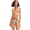 Desigual Costume da bagno 1 pezzo Palms, Melone, XL