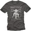 MAKAYA Abbigliamento Vintage - Alieno Maglietta Divertenti - T-Shirt Uomo Manica Corta Grigio S