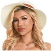 Gajaous Cappelli di Paglia da Spiaggia per Donne, Cappello Estivo da Spiaggia UV, Cappello di Paglia Pieghevole con Ampia Tesa per Ragazze