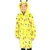 Pokémon Pokemon - Vestaglia in pile con cappuccio, per bambini e bambine, motivo: Pikachu, Giallo, 14-15 Years