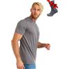 Merino.tech Maglietta Lana Merinos Uomo - Maglia Termica Uomo in Lana Merinos Manica Corta con Calze (Medium, Perfect Gray)