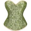 LEACOOLKEY - Top da donna, corsetto gotico, push-up, bodyshaper, cincher per la vita, per Halloween e Carnevale, XS-XXL, verde, M