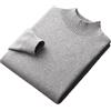 Niiyyjj Maglione da uomo in 100% lana merino a collo alto lavorato a maglia tinta unita maglione a collo alto spesso pullover casual