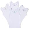 Buyless Fashion Canottiera Bimba Cotone con Finiture e Fiocco (Confezione da 4) - 2-3
