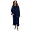 SGARLATA HOME Vestaglia da Donna in Micropile Anti-Pilling Interamente Abbottonata Art. Milena (3XL, Blu)