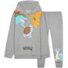 Pokémon Tuta Bambino e Adolescenti, 2 Pz Comodo Felpa con Cappuccio e Pantaloni Tuta Bambino, Anime Regalo Ragazzo