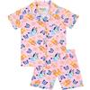 BlueY Pigiama Bambina | Pigiama Bambino con Bottoni | Pigiami Ragazza Corti | Rosa | 18-24 Mesi