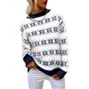 Demegimi Maglioni Natalizi Donna Pullover Natale Maglietta a Manica Lunga Maglione Natalizio Fiocco Neve Alce Girocollo Donna Maglione Festa Natale