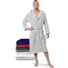 Twinzen - Accappatoio Uomo Spugna con Cappuccio - 100% Coton Épongee - XXXL