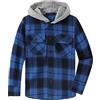 Spring&Gege Camicia a maniche lunghe da ragazzo con cappuccio a quadretti Button-Down in flanella per bambini, 7-8 Anni