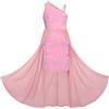 GRACE KARIN Abito da Sera Principessa Elegante a Trapezio Asimmetrico con Cinturino in Paillettes per Ragazze Carine
