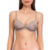 SIELEI SÌèLEI, Reggiseno con Coppe Imbottite, Realizzato in Morbida Microfibra, con Finiture Invisibili e Senza Ferretto, Designed in Italy, Color Stone, Taglia 5C