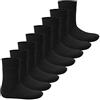 Footstar Calzini invernali Thermo per bambini (8 paia) Everyday! Caldi calzini in spugna per ragazze e ragazzi, Nero , 27-30